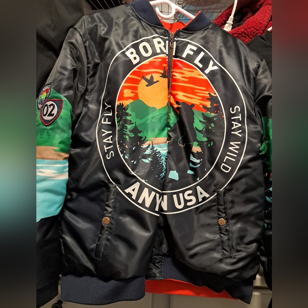 Born Fly Bomber Jacket Mens Xl